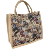 Высококачественный вместительный и большой шоппер, летняя небольшая сумка, с медвежатами