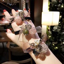 Head rope Female Korean version Cute Rubber Fascia Net Red Brief Yosen Tying Hair Leather Fascia Hair Rope Head Accessories Hair Ring Women