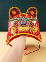 Baby Chinese New Year hat embroidered tiger head cap tiger year Bayern year hat red Chinese wind old tiger head hat boy female baby