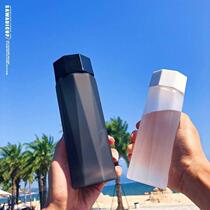 Cup Guys Summer anti-fall plastic with Handcups Frosted Space Cups Outdoor Water Cup Sports Portable Fresh students