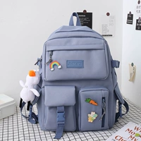 Синий рюкзак, значок, подвеска