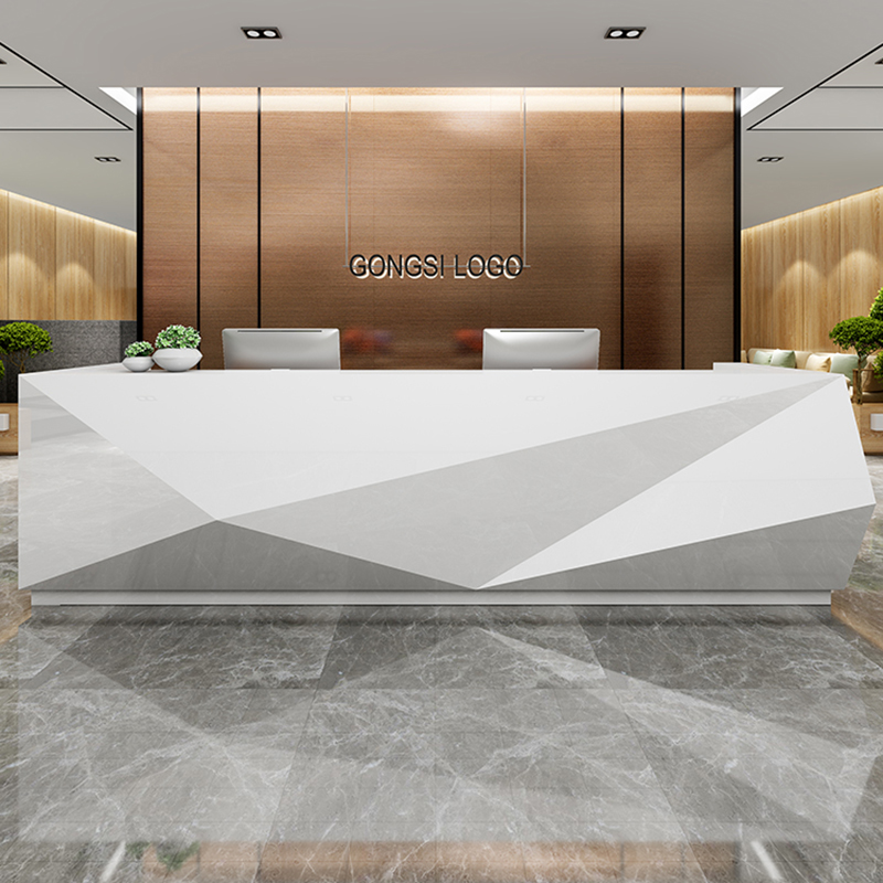 Front Desk Reception Desk Company Creative Alien High-end Bar Counter Cashier Counter Cashier Counter Fashion Service Desk Consulting Desk Baking Varnish Front Desk