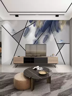 18d TV background wall wallpaper 2021 New Wall cloth living room Nordic simple mural feather decoration wallpaper