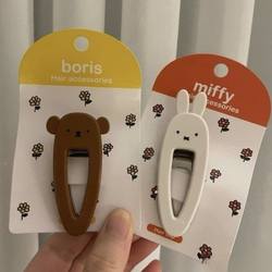 Cute Cartoon Bear Rabbit Hair Clip Women's Side Bangs Clip Headwear Hair Clip 2025 New Hair Clip