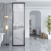 Modern minimalist Changhong glass partition wall living-room toilet wash terrace light extravagant entrance to the family door Xuanguan Iron art screen