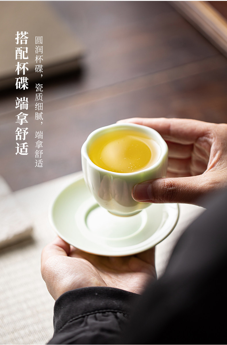 Ликер Cup 羊脂玉瓷白酒杯套装家用个人烈酒杯女主人杯花瓣杯品茗杯二两酒盅
