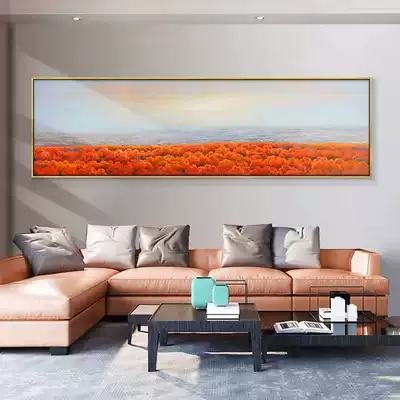 Landscape oil painting pure hand-painted hanging painting living room banner mangrove decorative painting bedroom bedside painting Dafen village custom painting