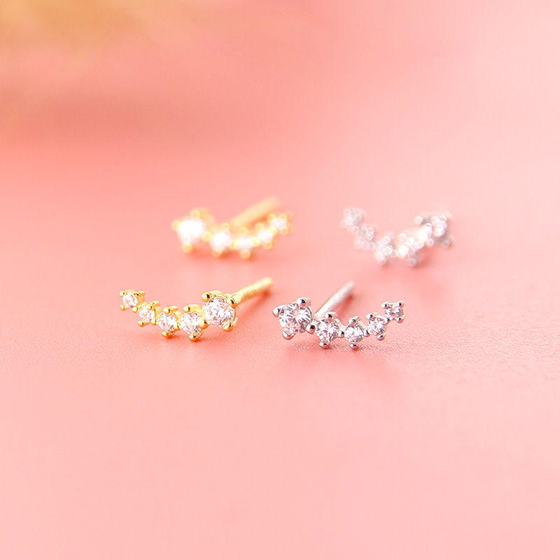 S925 sterling silver ear studs female small temperament simple light luxury ear studs niche design earrings 2022 new trend