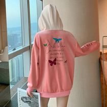 Sandro Moscoloni gold velvet women autumn and winter loose Korean version of lazy style plus velvet thick top