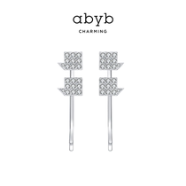 ABYBCHARMING hair card a word clip Net red ocean air simple expression white ear pressure hair back head bangs hairclip