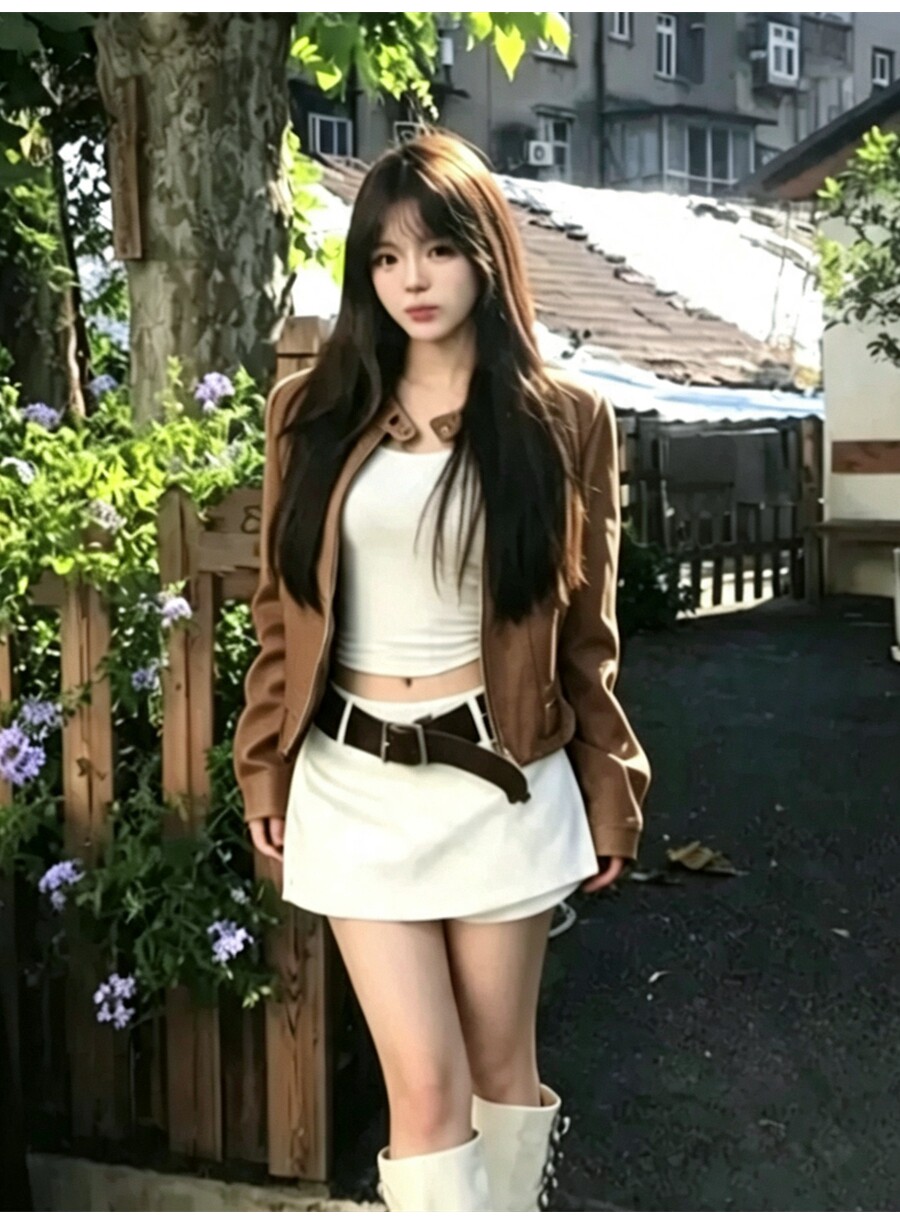 재킷 2026 새로운 올해 인기 폭발 여성 고급 센스 천 골드 재킷 고대 조기 커피 색상 쇼트 스타일 루즈핏 맨위 상세 이미지 9