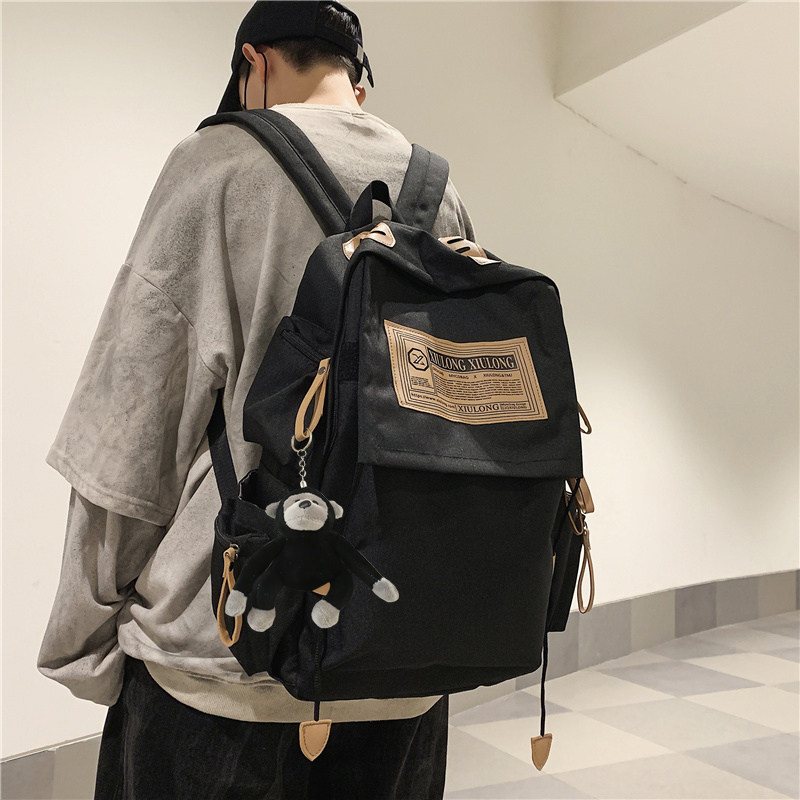 School bag male junior high school student ins chao cool backpack high school college student large capacity tide brand mori department computer backpack female