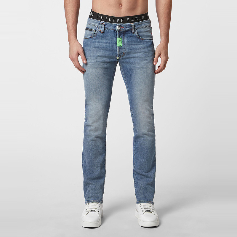 Philipp Plein Jeans Men's Hexagonal Straight-Leg Jeans