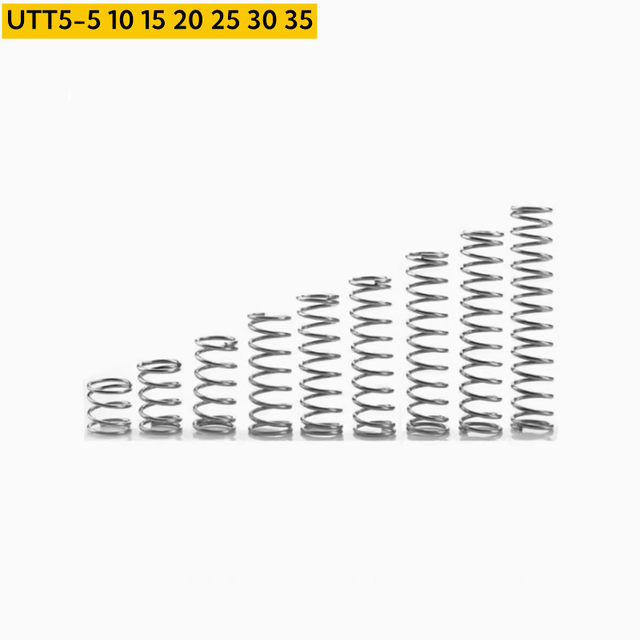 圆线螺旋弹簧UTT5-5 10 15 20 25 30 35圆线圈压簧不锈钢弹簧现货