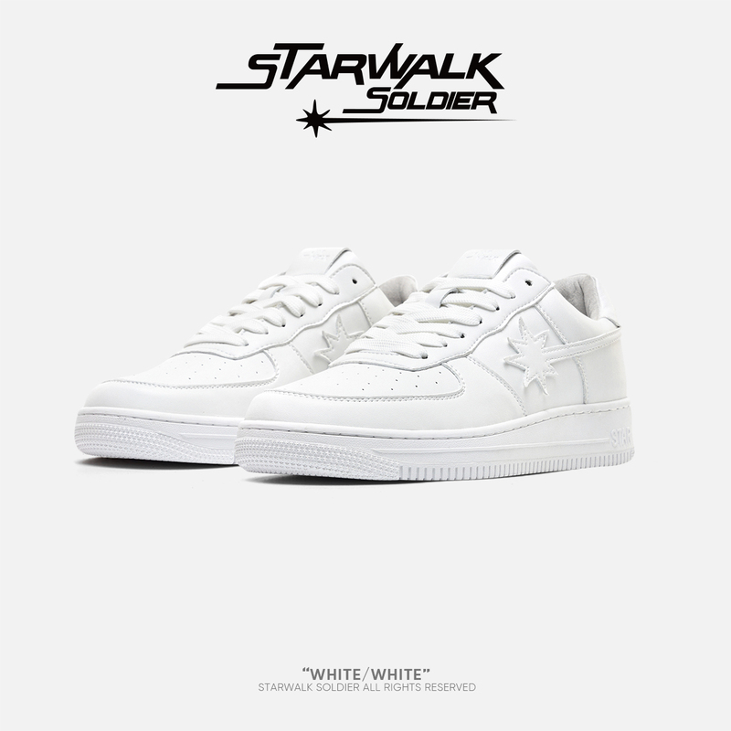 Starwalk Soldier Official Flagship Store Pure White Meteor Shoes Unisex Niche White Casual Sneakers Trendy