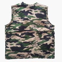 Customized outreach training horse clip adult children camouflage vest military training outdoor camping vest interview clothing printing