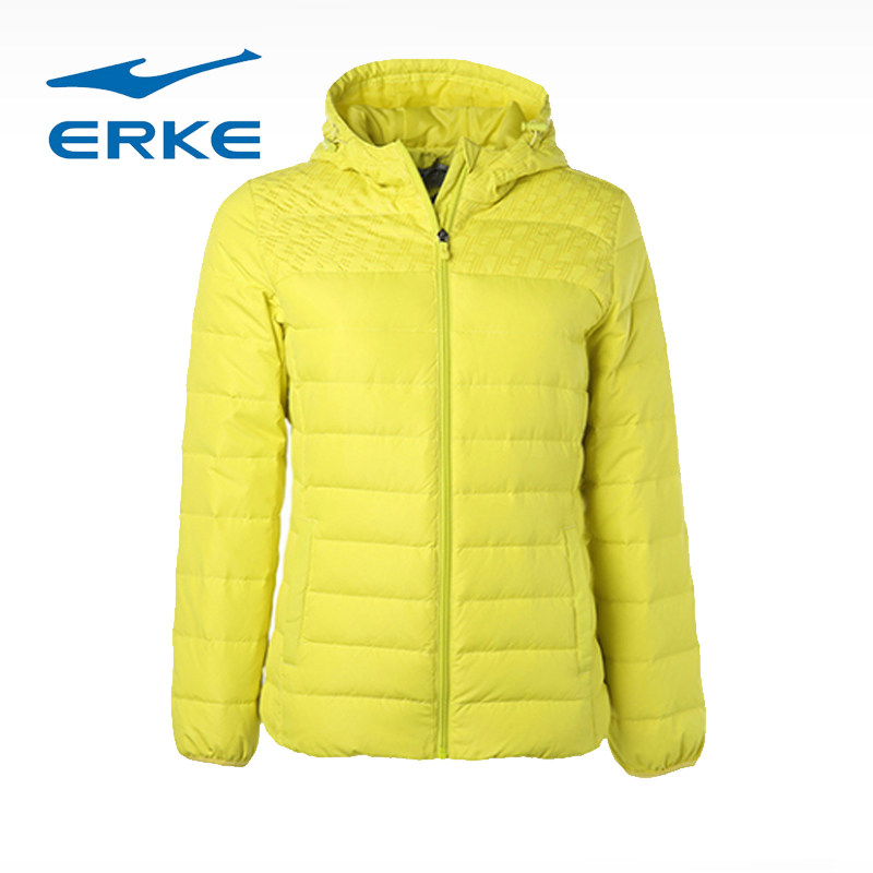 Clearance Hongxing Erke women's down jacket winter new warm windproof jacket hooded top women