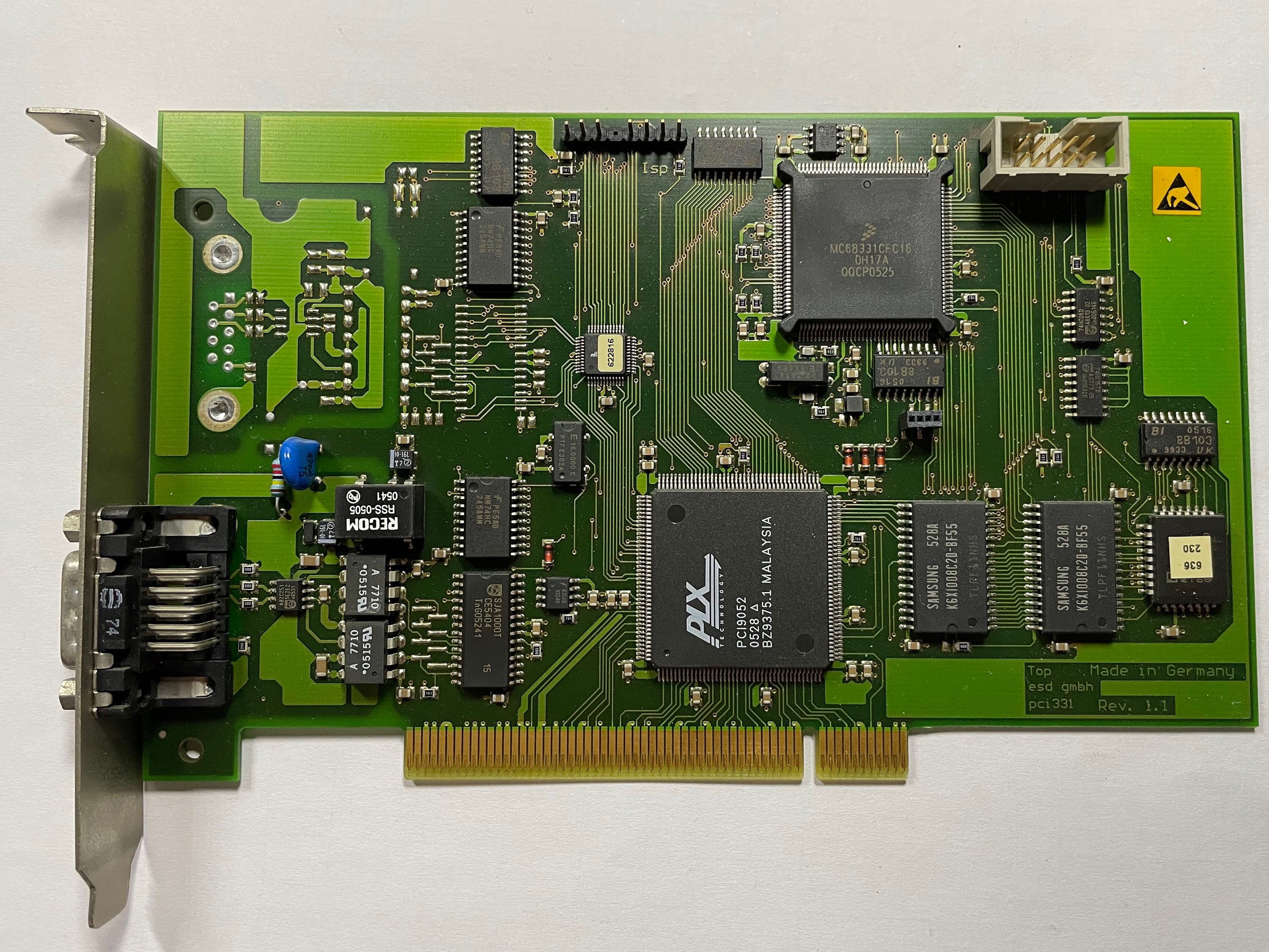Original ESD CAN-PCI 331 C 2020 04 PCI 331 Rev 1 spot