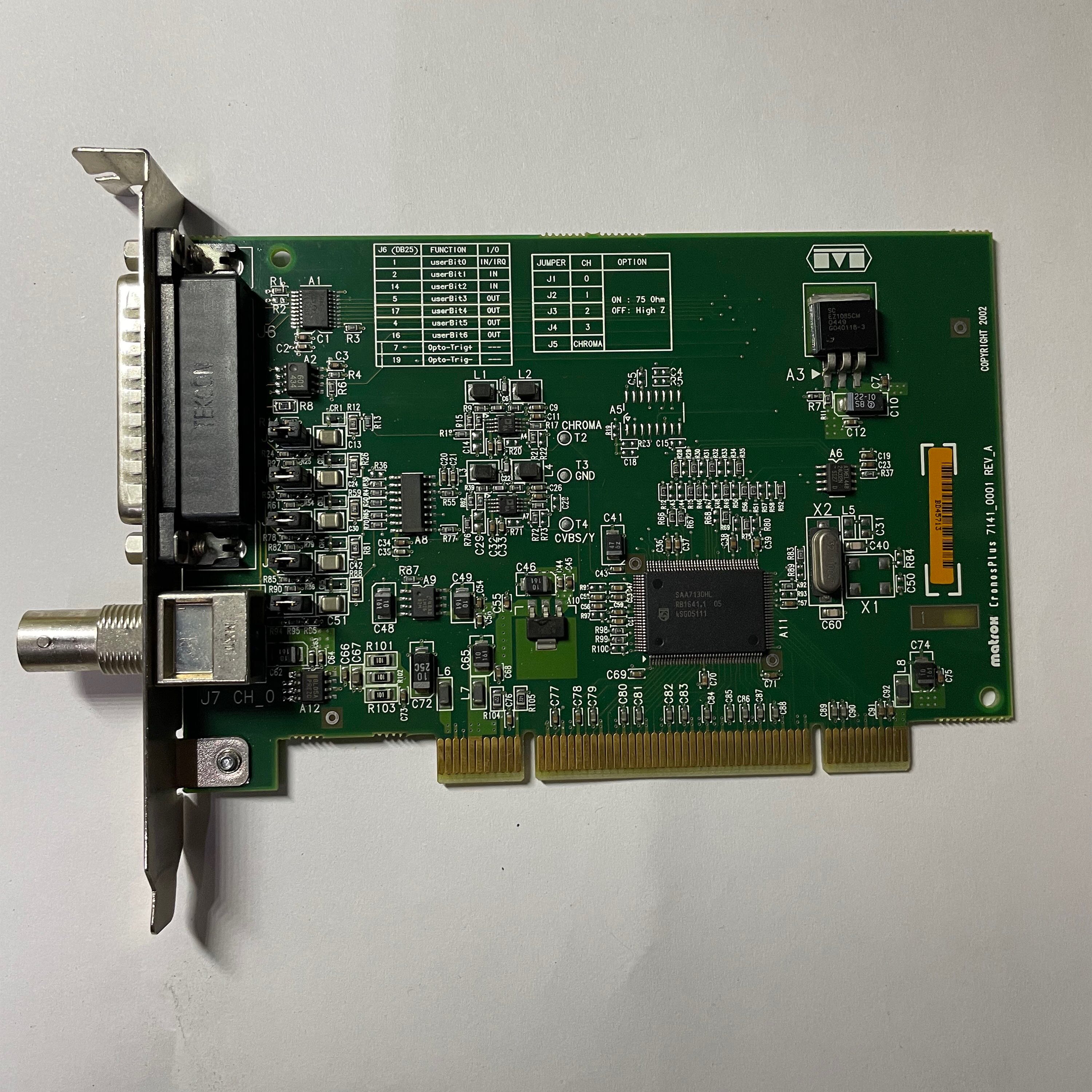 Maitrox Y7141 00001REV A Cronosplus Visual Image Collection Card