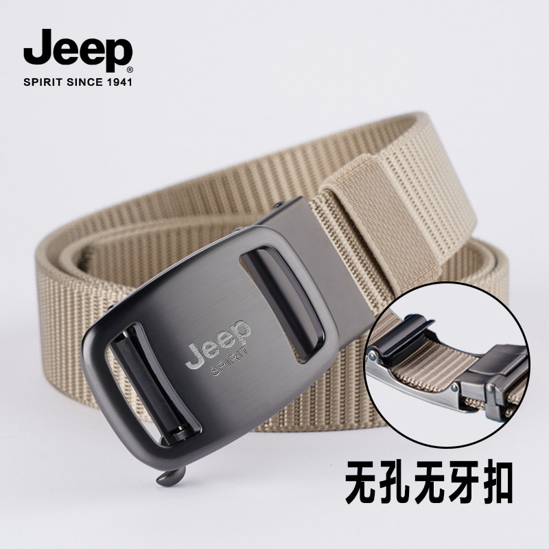 ДЖИП мужской ремень Jeep с беззубой автоматической пряжкой, холщовый ремень для отдыха на открытом воздухе молодых и средних лет, нейлоновый пояс для комбинезонов Изображение 1