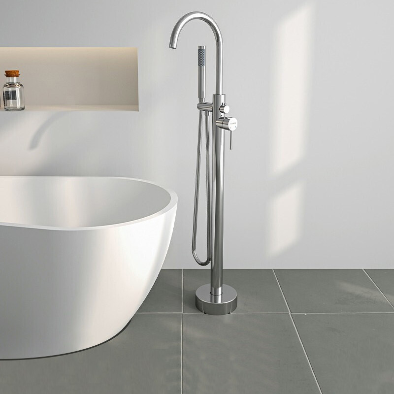 Wave Whale Hot And Cold Bathtub Tap Floor Type Tap Bathroom Bath Bath Tank Side Style Shower Shower SHOWER KIT FULL COPPER