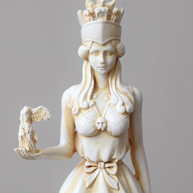 Greek Athena Goddess Sculpture Statue Resin Angel Ornament Decoration Craft Desktop Small Ornament
