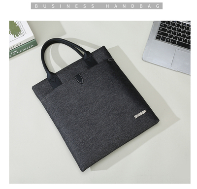 斯莫尔新款简约休闲商务横款男士大容量手提出差公文会议包文件包