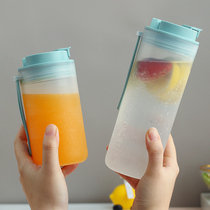 Hand Cup portable scale Milk Cup men and women students summer trend movement simple hipster plastic water Cup