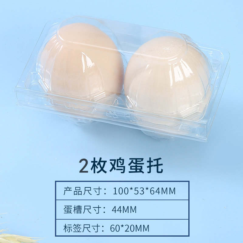 Plastic transparent 2 Number of medium number Egg Eschai Eggs Trust Disposable Earth Egg packaging box manufacturer 100