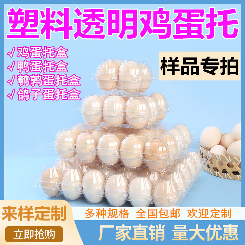 Plastic Transparent Egg new stock Number of medium size salted duck egg quail pigeon egg packaging box sample specializes