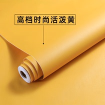 Warm yellow wallpaper Self-adhesive waterproof and moisture-proof Childrens room Bedroom Dormitory Background Wall Sticker Wallpaper at the time