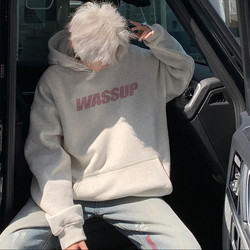 Wassup American-Style Heavyweight Pure Cotton Hooded Sweatshirt for Men 2025 New Autumn and Winter Design Niche Trendy Brand Jacket