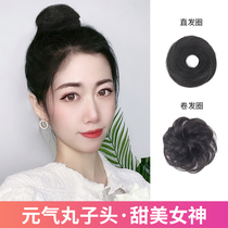 Full-truth ball header fluffy natural curly lazy artificial artificial semi-pill wig hair hair hair