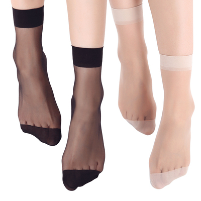 短丝袜女春夏季薄款短筒水晶袜对对袜短袜子透明