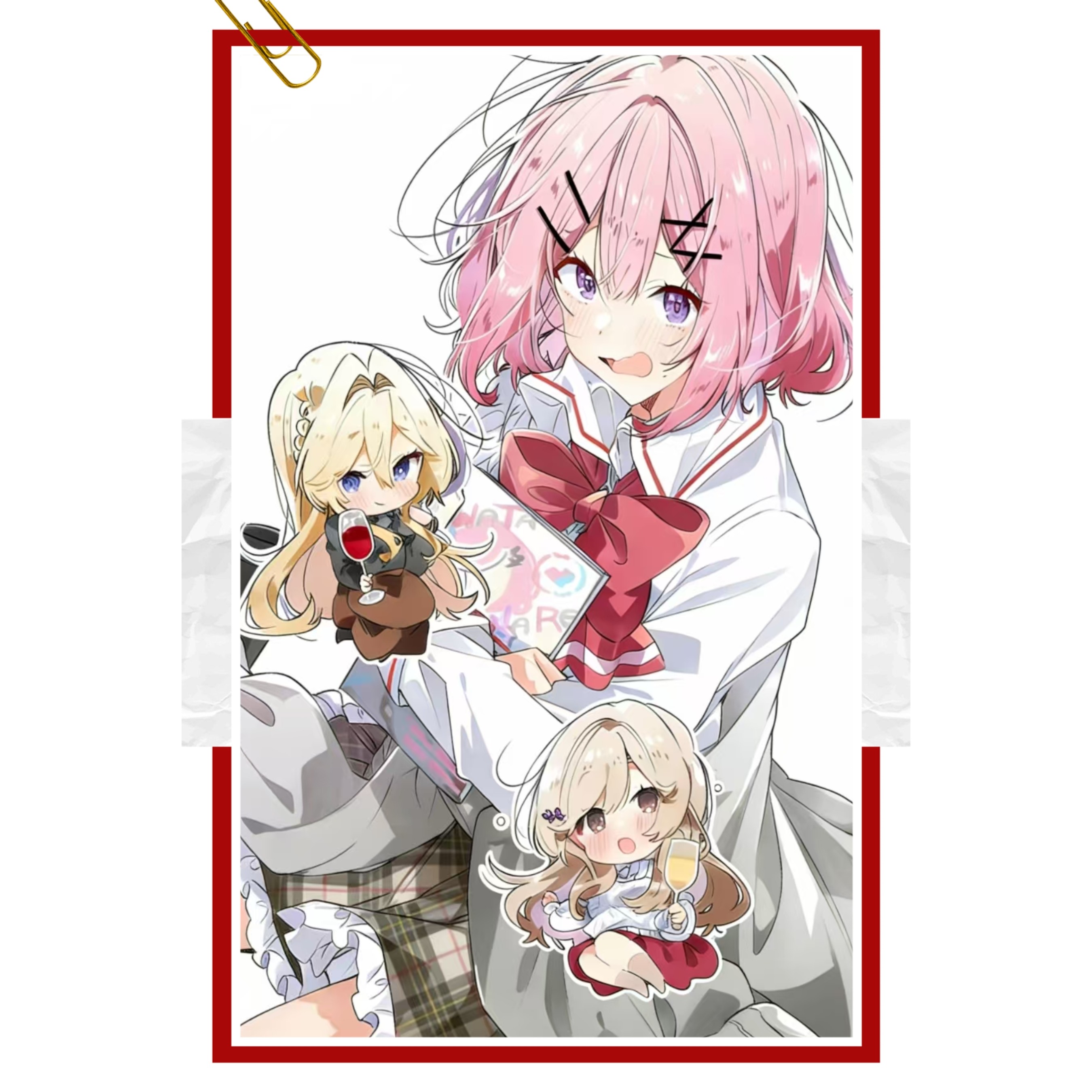 我怎麼可能成為你的戀人 不行不行 百合 明信片套裝 文件夾 徽章
