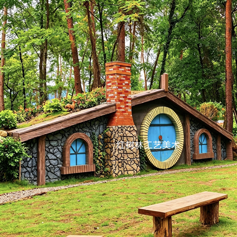 Outdoor Hobbit Hut Sculpture Ornaments for Farm Lawns, Popular Photo Spots, Kindergarten Landscapes, and Tourist Attractions Outdoor Hobbit Hut Sculpture Ornaments for Farm Lawns, Popular Photo Spots, Kindergarten Landscapes, and Tourist Attractions