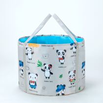 Bath childrens large number of Bath bucket can be compressed bath barrel foldable middle and large children free of installation bath round bucket