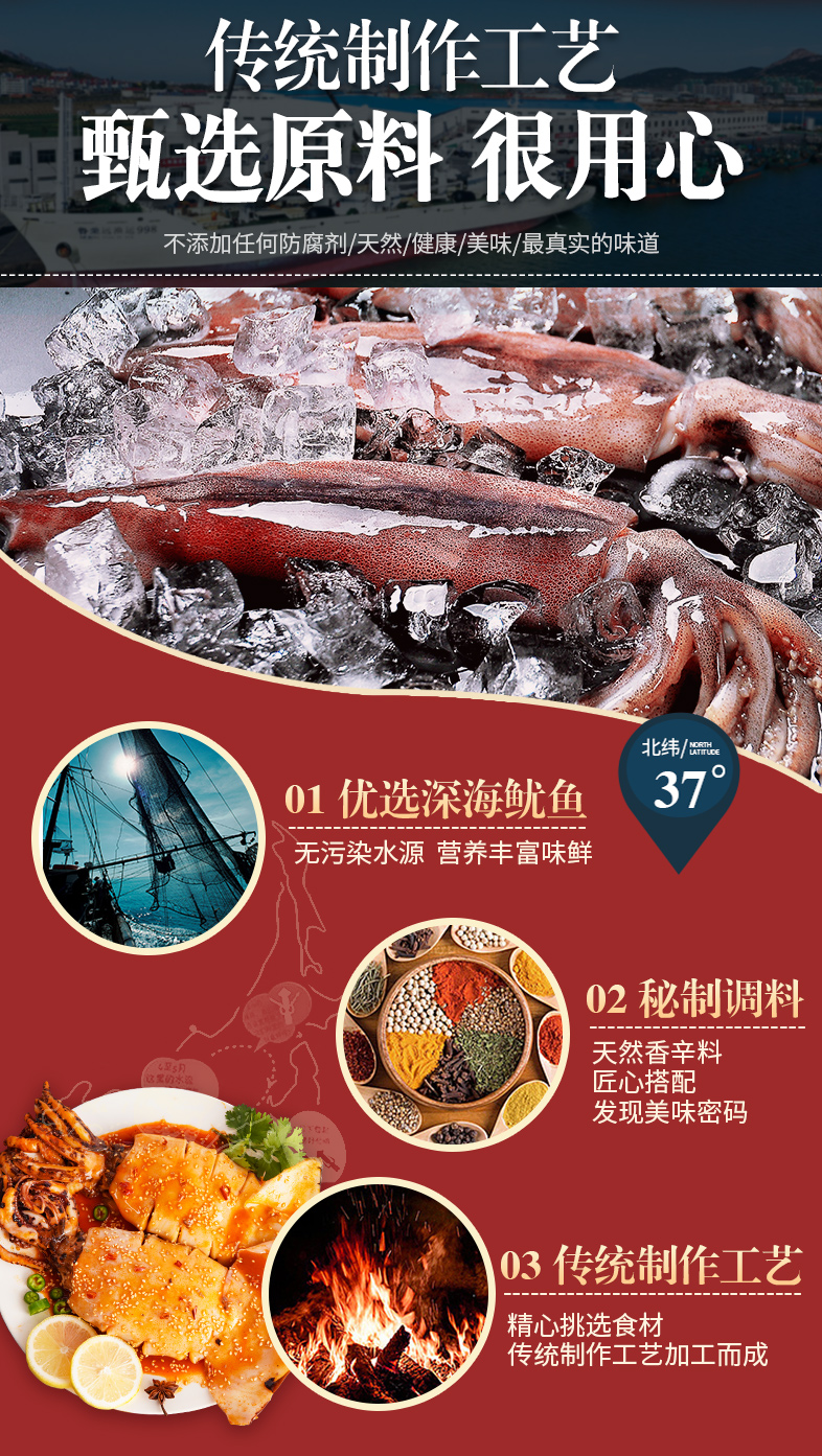 买一送一 即食香辣大鱿鱼 整只400g 图4