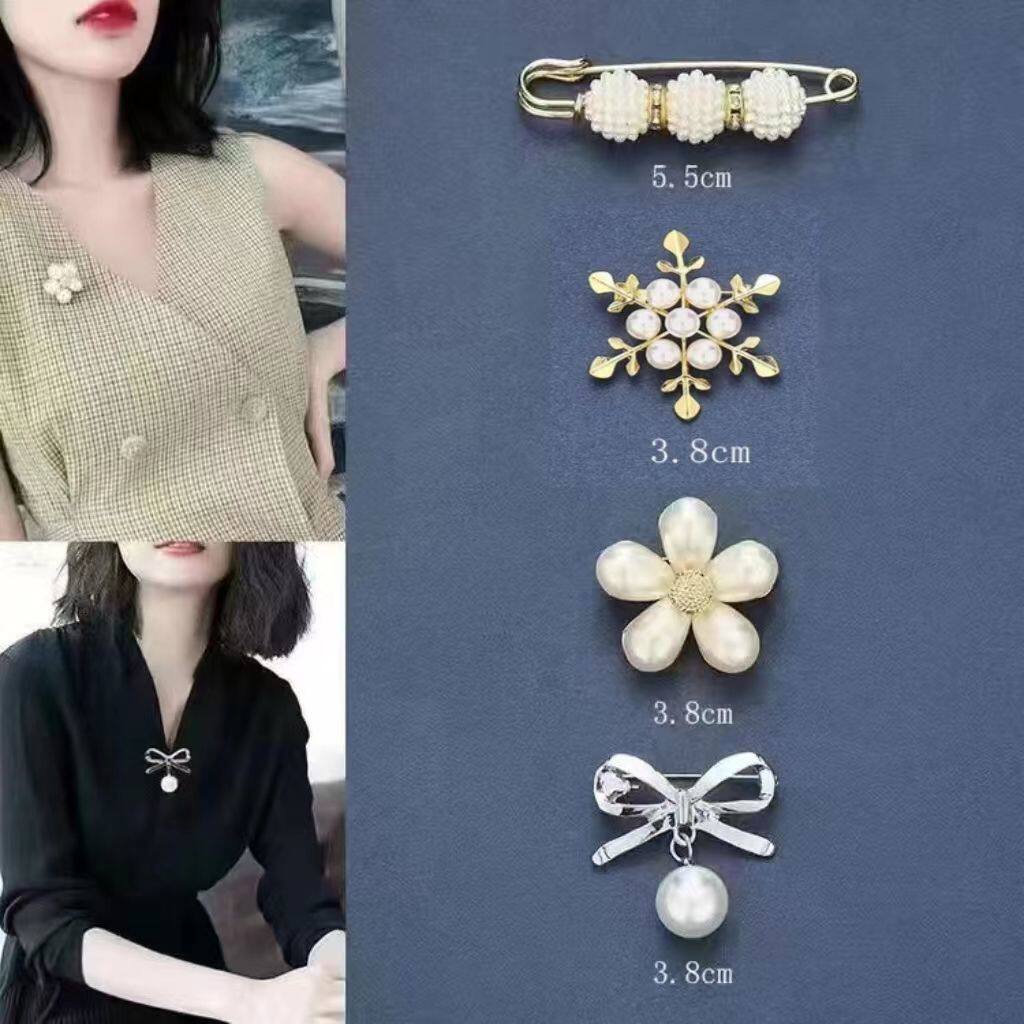 领口大改小神器！防走光胸针女领口缩小收腰别针固定衣服领针高档-银饰胸针-淘宝好物网