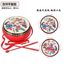 Rattle baby toy classic hand-cranked wave drum baby wooden plastic traditional children newborn boys and girls