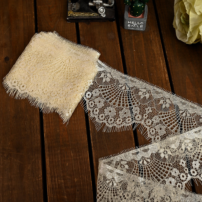 DIY farbige Wimpern Spitzenbesatz mit Blumenmuster für Rock Saum Ärmel Ausschnitt Kleidung Unterwäsche Stoffbesatz – Detail 24