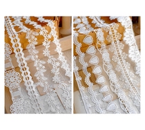 Exquisite white polyester water-soluble embroidery Lace trim accessories DIY necklace dress dress decoration lace material
