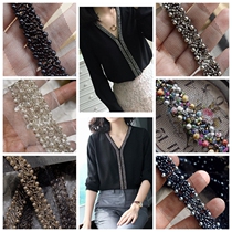1 7m long mesh beaded accessories DIY collar belt Decorative clothing accessories Material Lace belt