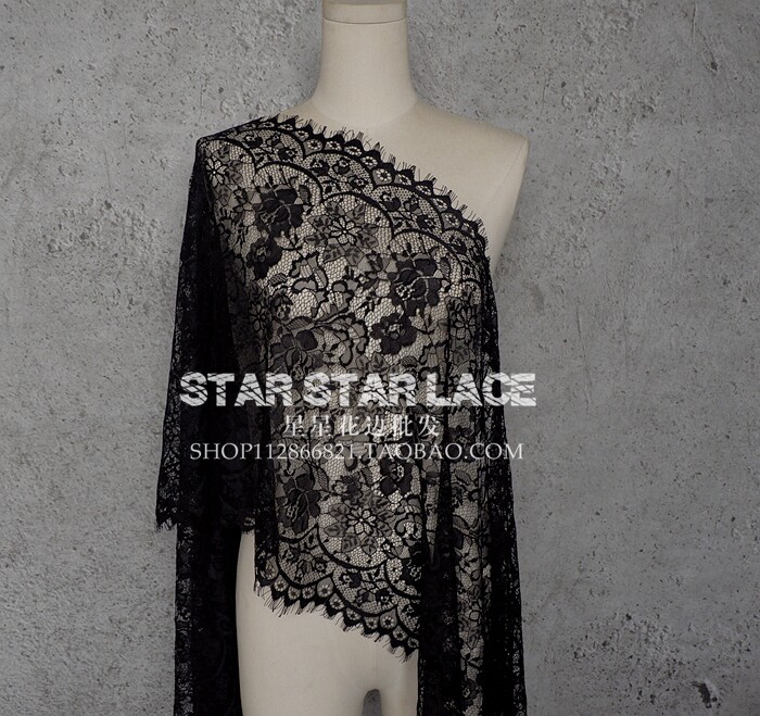Export good quality eyelash lace lace accessories fabric width 45cm garment skirt home textile decorative fabric fabric