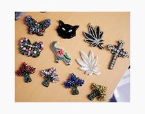 Nail-bead embroidered flower butterfly sweater sticker sequin rhinestone patch patch decal dress decoration mend hole patch