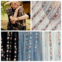 High-grade two-color full lace embroidery color embroidery mesh lace fabric dress clothing home textile fabric