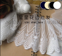 White lace mesh yarns embroidered lace wide 9cm diy foreign clothing Clothing Skirt Hem hem Window fabric Decorative Accessories