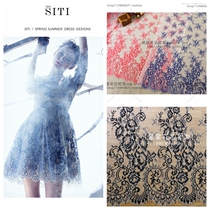 3-meter price lavish outlet eyelash lace fabric thickened bicolor embroidery upscale dress wedding dress dresses fabric