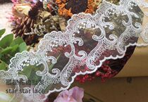 wide 8 5cm European style mesh yarn embroidery lace accessories diy wedding dresses headwear clothing home textile fabric splicing fabrics