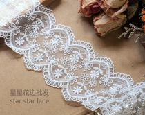 wide 8cm bilateral net yarn lace embroidery lace accessories diy headwear accessories clothing wedding dress home textile fabric fabrics